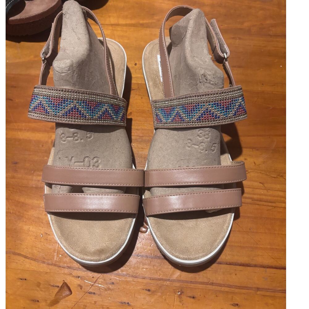 Naturalizer N5 Comfort Strappy Glitter Sandals size 10 W NWT